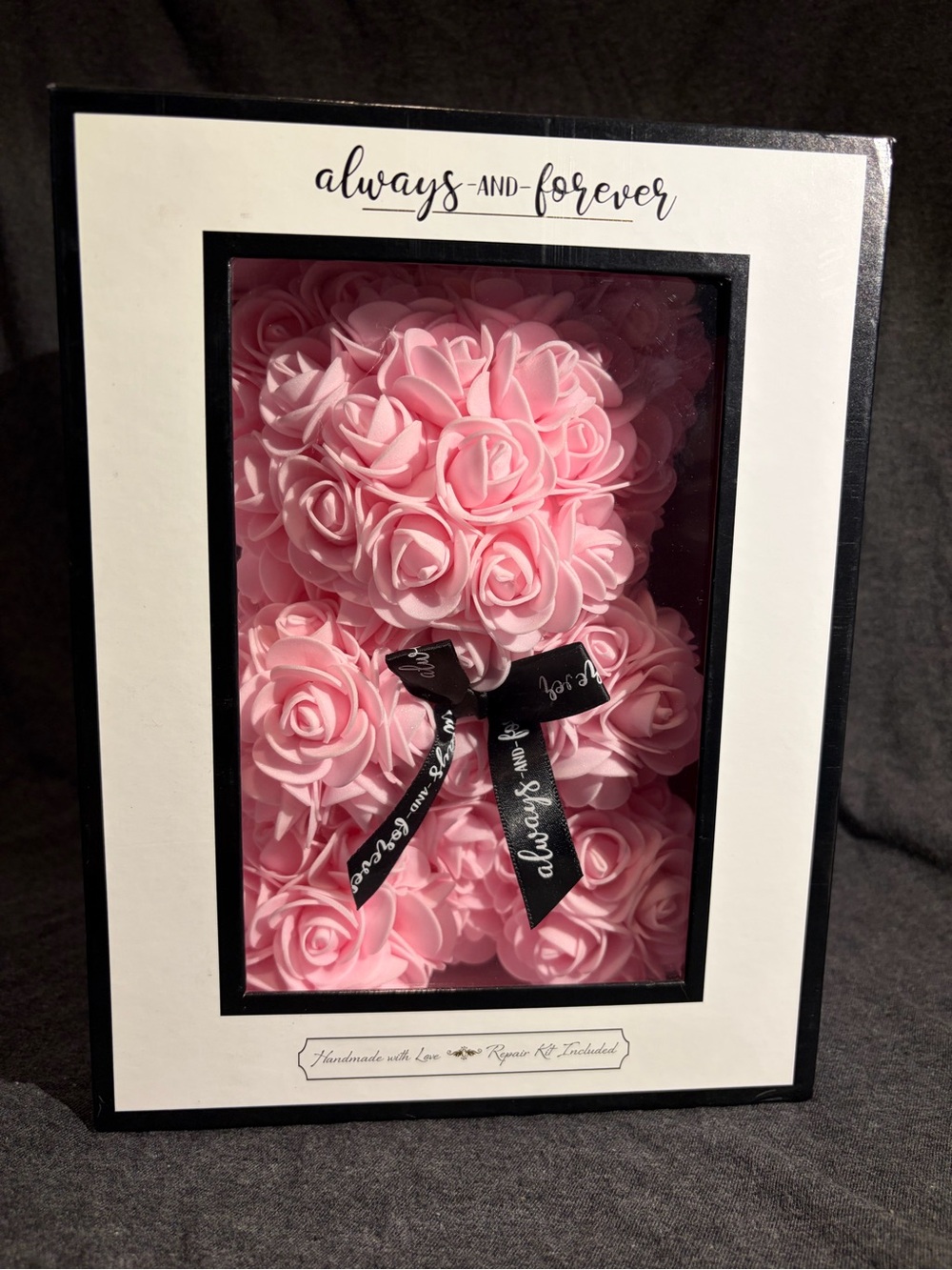Always and Forever Flower Bear 9inch with Box and Repair Kit